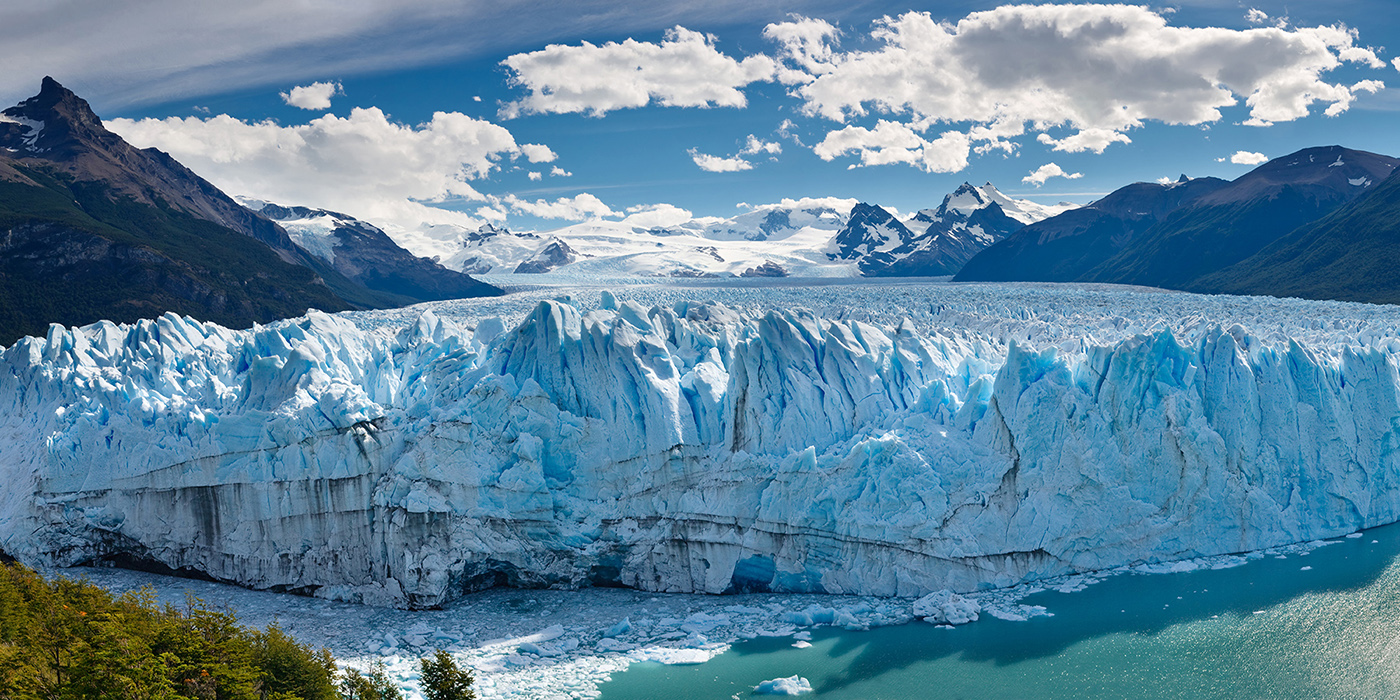 A dramatic landscape of fjords and glaciers in Patagonia, suitable for remote exploration.